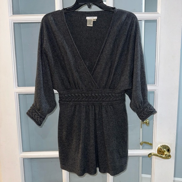 Sophie Max Gray Babydoll Top - Picture 2 of 8